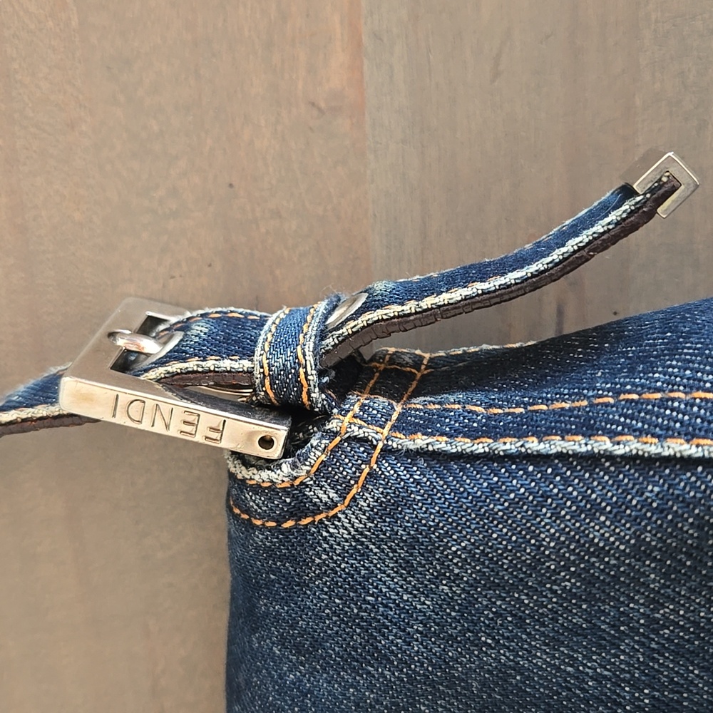 Auth Fendi Denim Mama Baguette - Picture 5 of 16
